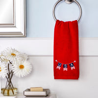 USA Banner 2-Piece Hand Towel Set, Red