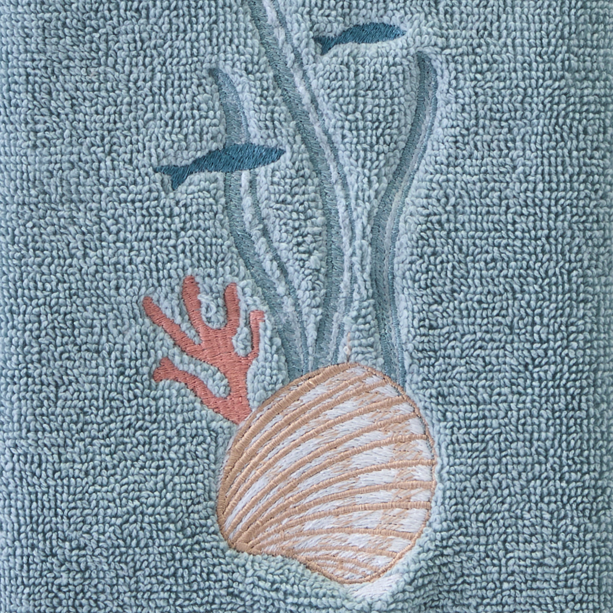 Underwater Embellished 2-Piece Hand Towel Set, Blue