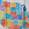United States Map Shower Curtain, Multi