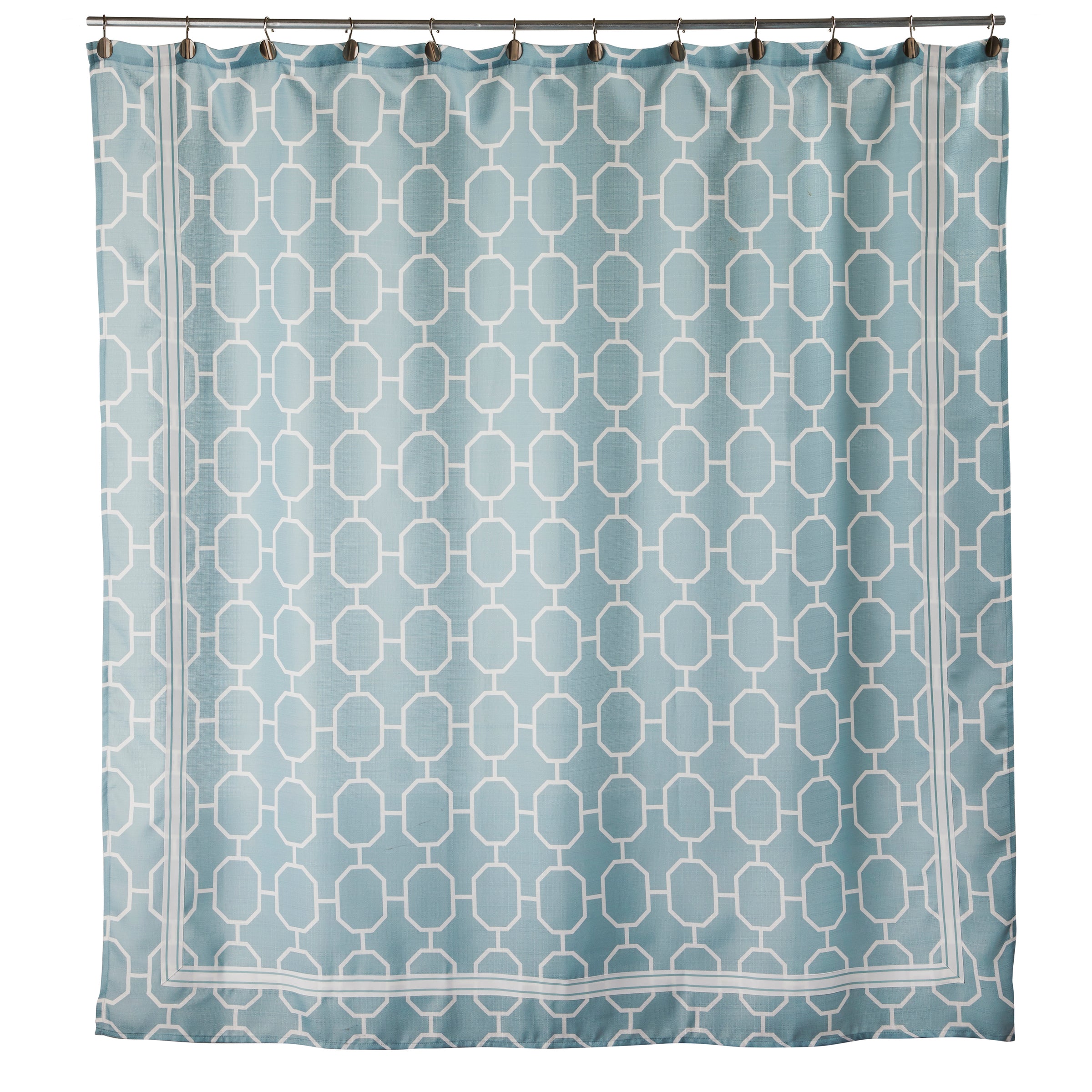 Vern Yip by SKL Home Lithgow Fabric Shower Curtain, Aqua
