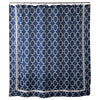 Vern Yip by SKL Home Lithgow Fabric Shower Curtain, Navy