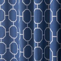 Vern Yip by SKL Home Lithgow Fabric Shower Curtain, Navy