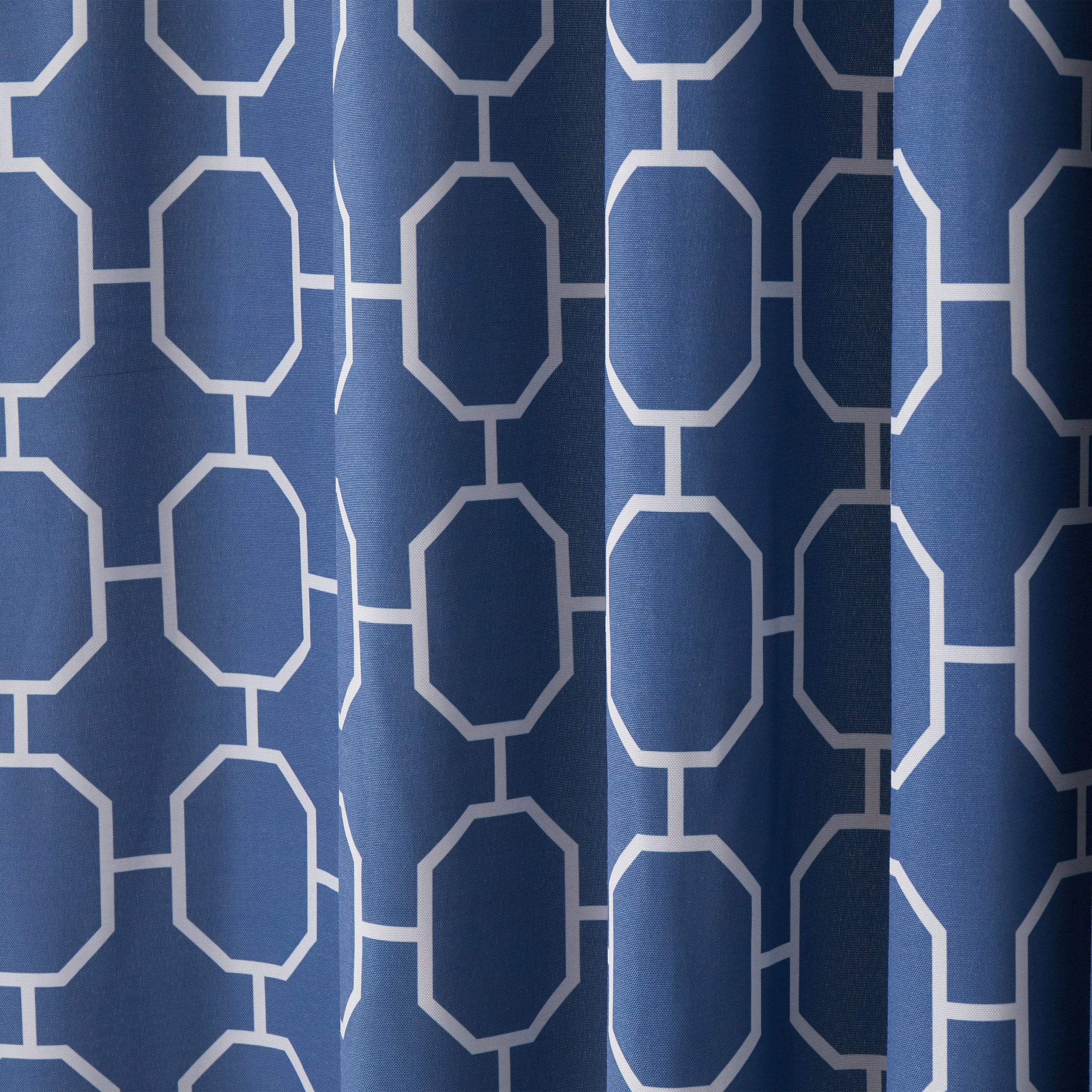 Vern Yip by SKL Home Lithgow Fabric Shower Curtain, Navy
