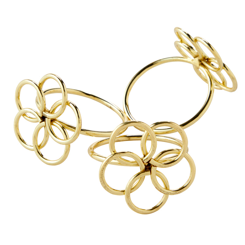 Vern Yip by SKL Home Christmas Carol 4-Piece Napkin Ring Set, Gold