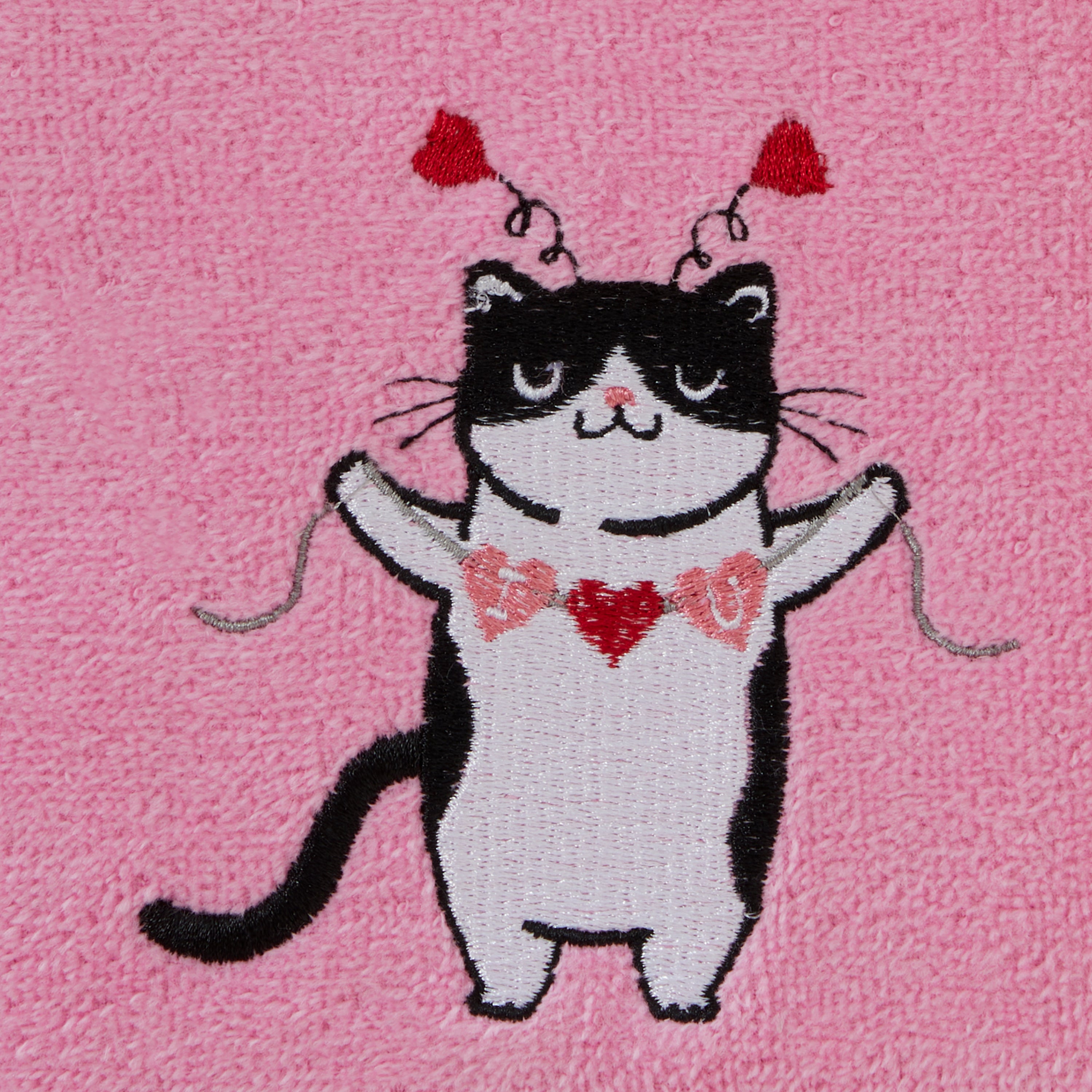 Catloveページ Valentine Cat 2-Piece Hand Towel Set, Pink – SKL Home