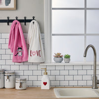 Valentine Cat 2-Piece Hand Towel Set, Pink