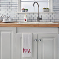 Love 2-Piece Hand Towel Set, White