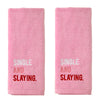 Single And Slaying 2-Piece Hand Towel Set, Pink