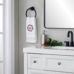 Wreath Monogram “W" 2-Piece Hand Towel Set, White