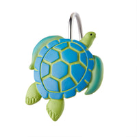 Watercolor Ocean Shower Curtain Hooks, Multi