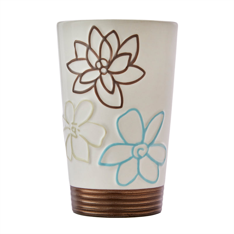 Whimsy Floral Tumbler, Natural/Multi