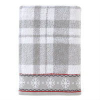 Whistler Plaid Jacquard Bath Towel, Gray/Multi