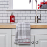 Whistler Plaid Jacquard 2-Piece Hand Towel Set, Gray/Multi