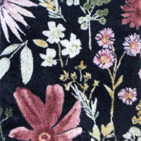 Wildflower Reverie 2-Piece Hand Towel Set, Black
