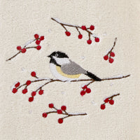 Winter Bird 2-Piece Hand Towel Set, Natural