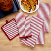 Winter Greetings Oven Mitt & Pot Holder Set, Red/White