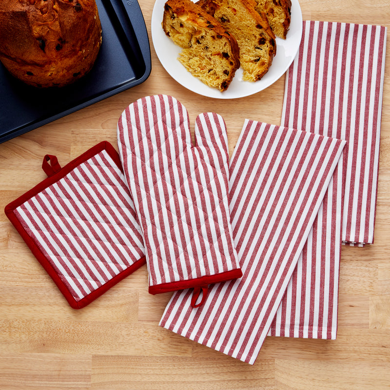 Winter Greetings 2-Piece Dish Towel Set, Red/White