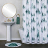 Winter Pines Round Tufted Rug, Green