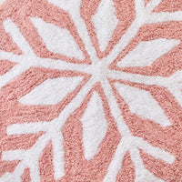 Winter Snowflake Tufted Rug, Blush