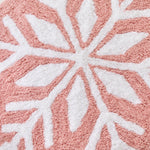 Winter Snowflake Tufted Rug, Blush