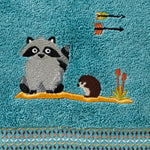 Forest Animals Bath Towel, Teal