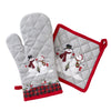 Woodland Winter Oven Mitt & Pot Holder Set, Gray/Multi