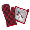 Woodland Winter Oven Mitt & Pot Holder Set, Gray/Multi