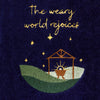 Weary World Rejoices 2-Piece Hand Towel Set, Navy