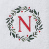 Wreath Monogram “N" 2-Piece Hand Towel Set, White