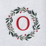 Wreath Monogram “O" 2-Piece Hand Towel Set, White