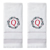 Wreath Monogram “Q" 2-Piece Hand Towel Set, White