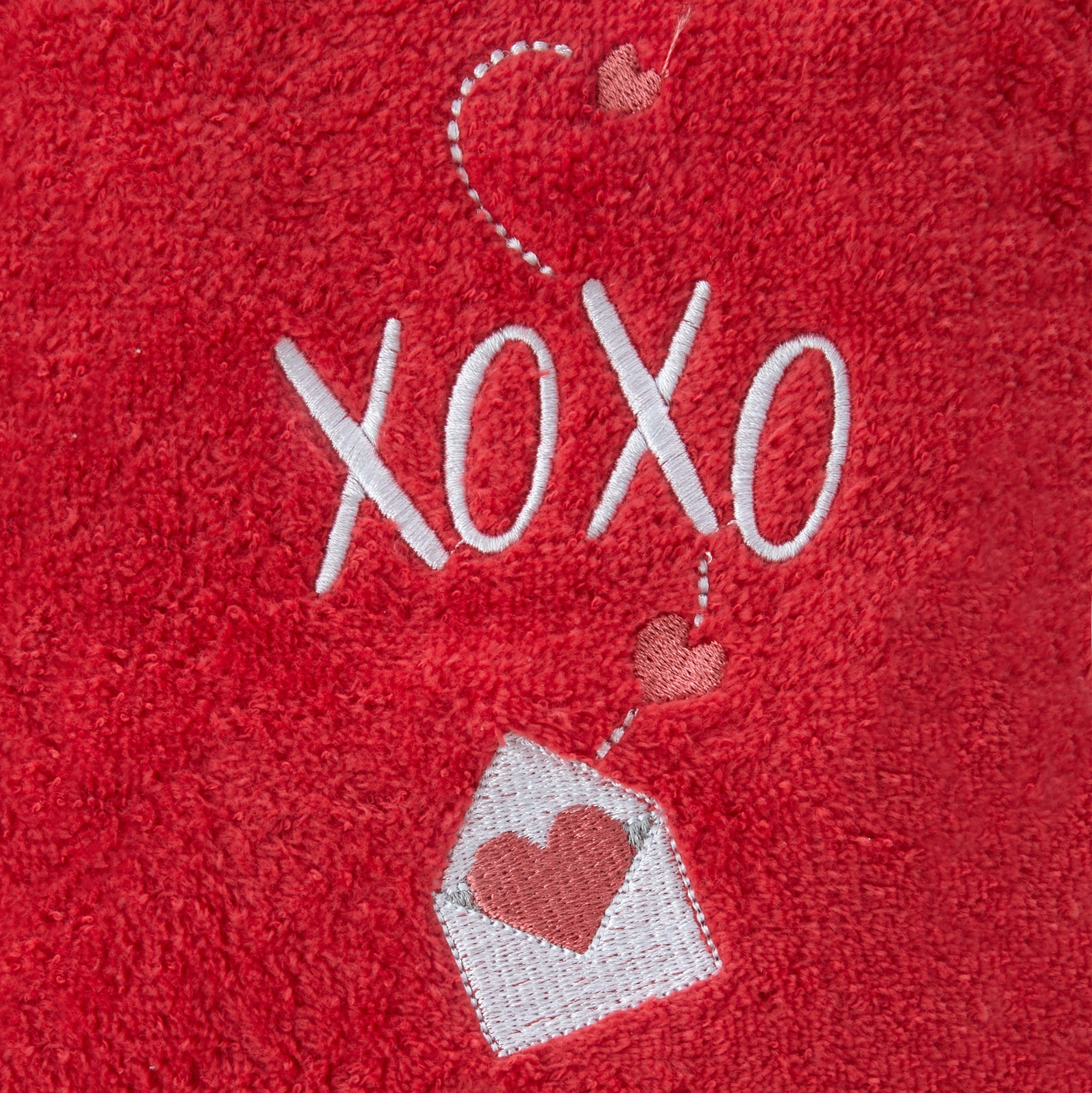 XOXO 2-Piece Hand Towel Set, Red