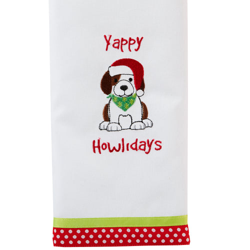 Yappy Howlidays 2-Piece Dish Towel Set, Multi