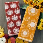 Sunflower Jacquard 2-Piece Hand Towel Set, Yellow