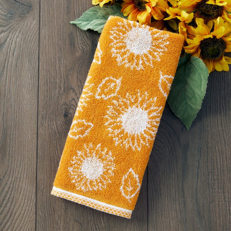 Yellow patterned hand towels sale