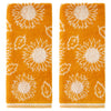 Sunflower Jacquard 2-Piece Hand Towel Set, Yellow