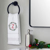 Wreath Monogram “Z" 2-Piece Hand Towel Set, White