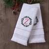 Wreath Monogram “Z" 2-Piece Hand Towel Set, White