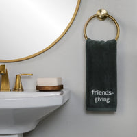 Friendsgiving 2-Piece Hand Towel Set, Green