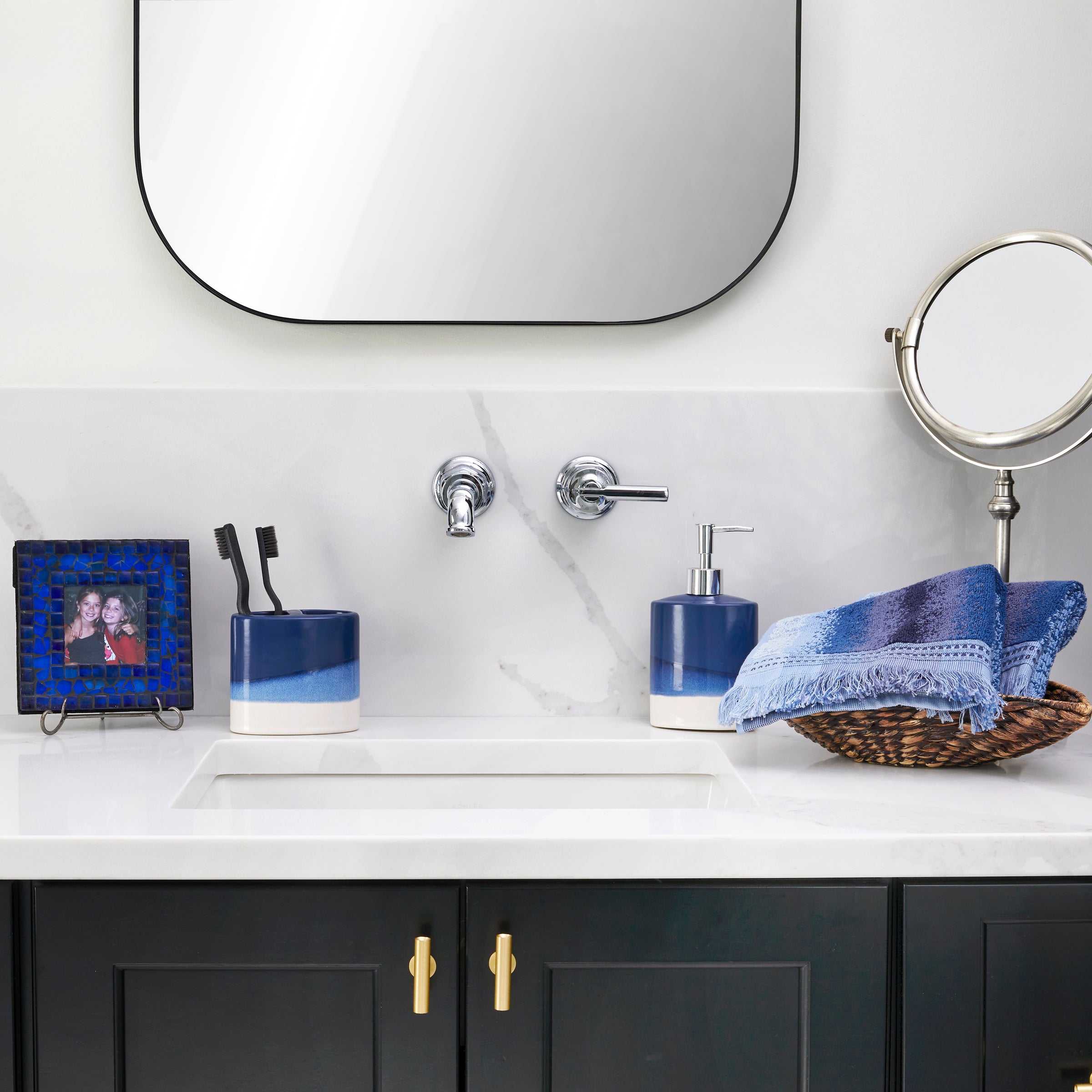 Alanya Toothbrush Holder, Indigo