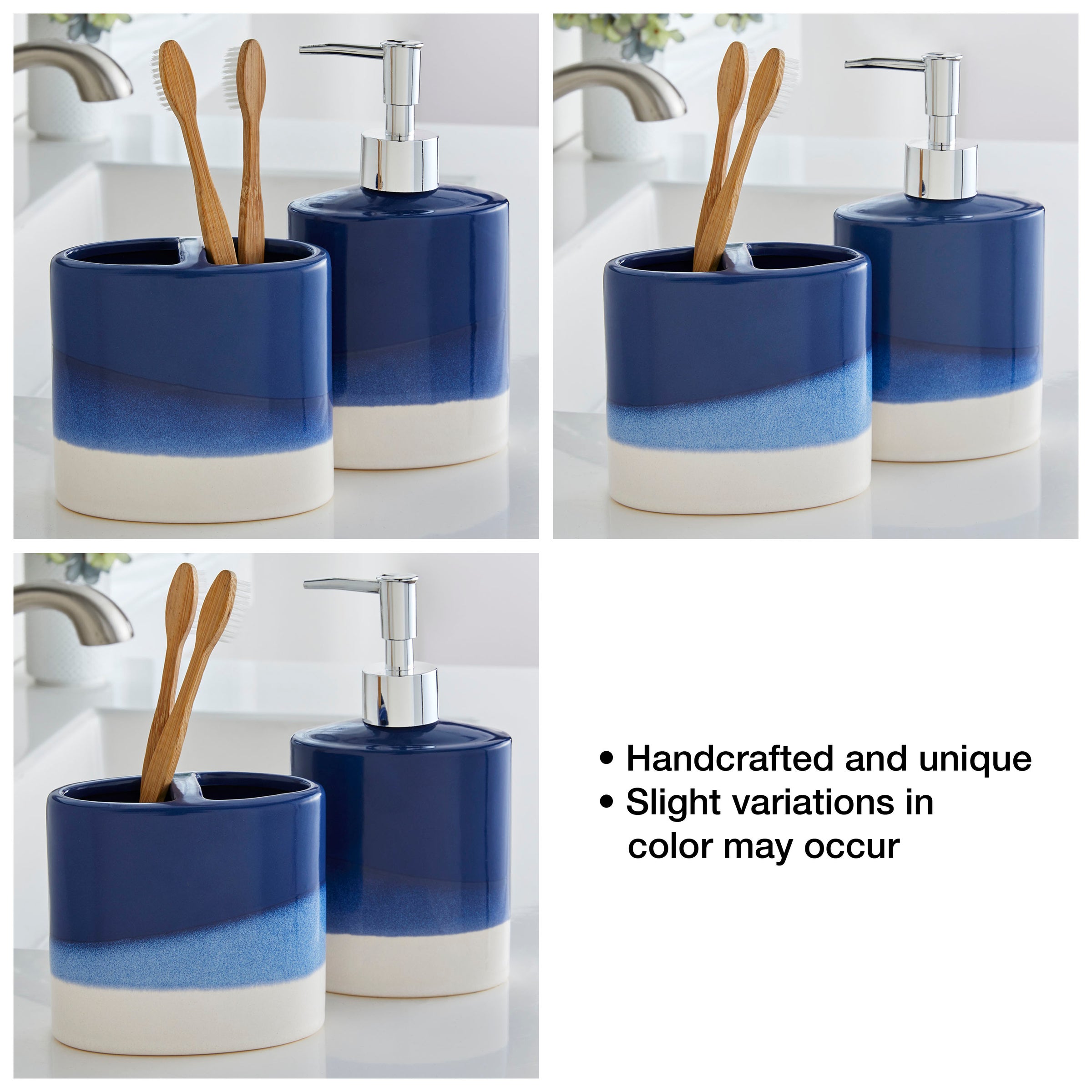 Alanya Lotion/Soap Dispenser, Indigo