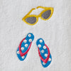Beach Gear Hand Towel, White, detail