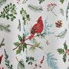 Berry Cardinal Shower Curtain & Hook Set, White Multi, detail of shower curtain