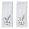 Bespeckled Bunny 2-Piece Hand Towel Set, White