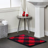 Buffalo Checked Rug, Red/Black, Lifestyle, displayed in bathroom