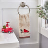 Cardinal & Branch Hand Towel, Wheat, Lifestyle, displayed on towel ring