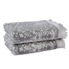 Carrick Medallion Bath Towels, Gray, stack