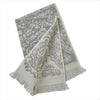 Carrick Medallion 2-piece Hand Towel Set, Gray folded over to show reverse side