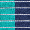 Colorblock Stripes Bath Towel, Teal/Blue
