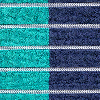 Colorblock Stripes Bath Towel, Teal/Blue